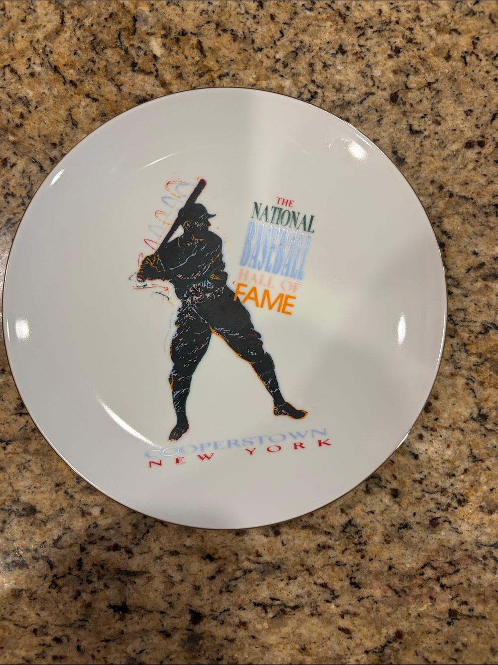 National Baseball Hall of Fame CoopersTown New York White Collector Plate